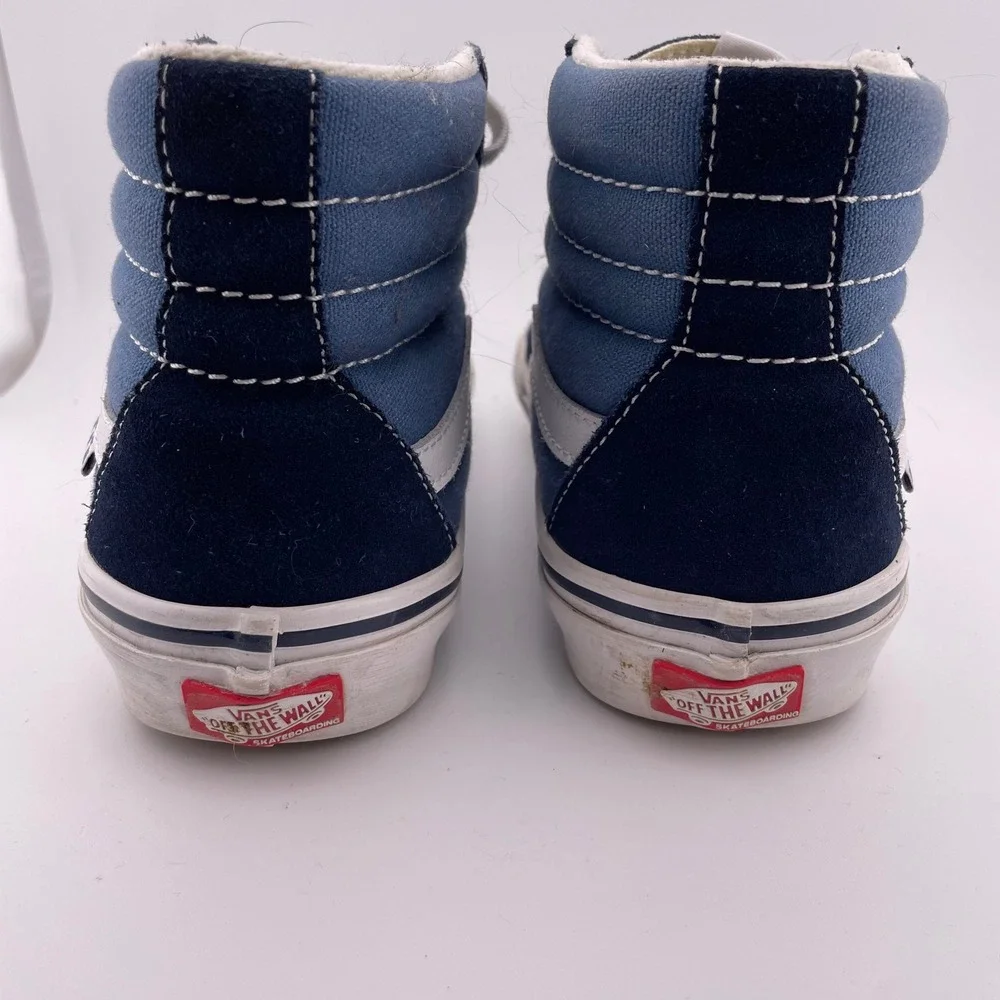 Vans SK8 Hi Pro Suede Canvas Skate Shoes Navy Blue White US‎ Men 7.5 UK 6.5